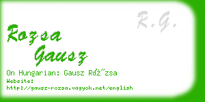 rozsa gausz business card